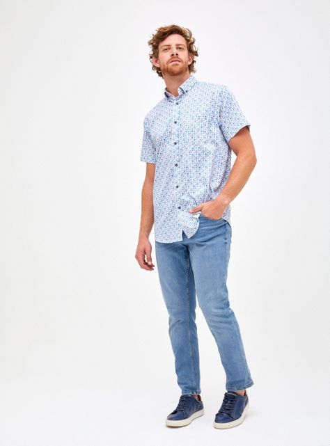 Camisa Poplin Fluor Manga Corta-3