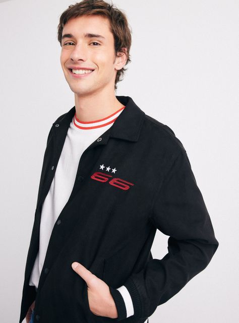 Chaqueta Bomber Suede Bordado-2