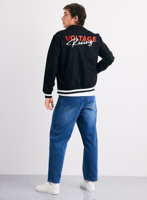 Chaqueta Bomber Suede Bordado-5