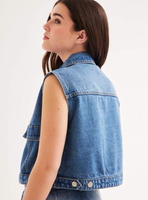 Chaqueta sin Mangas con Botones-3