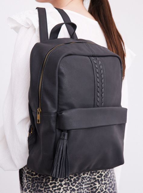 Mochila con Detalle Trenzado-1