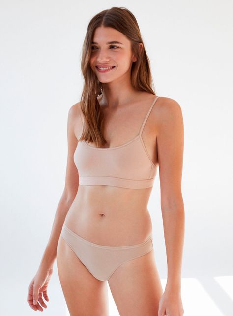 Sostén Top Algodón Relleno Cierre Nude-4