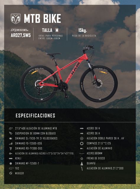 Bicicleta MTB Limited Aro 27.5" Mujer 21 Velocidades-5