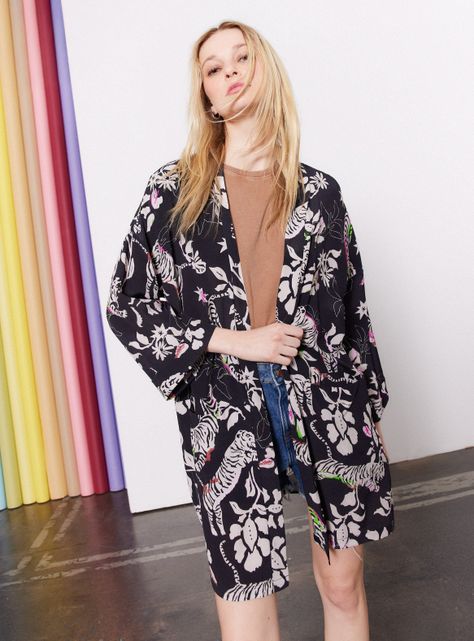 Blusa Kimono Estampado-0