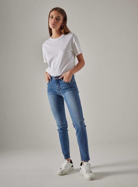 Jeans Skinny  Push UP Tiro Medio-4