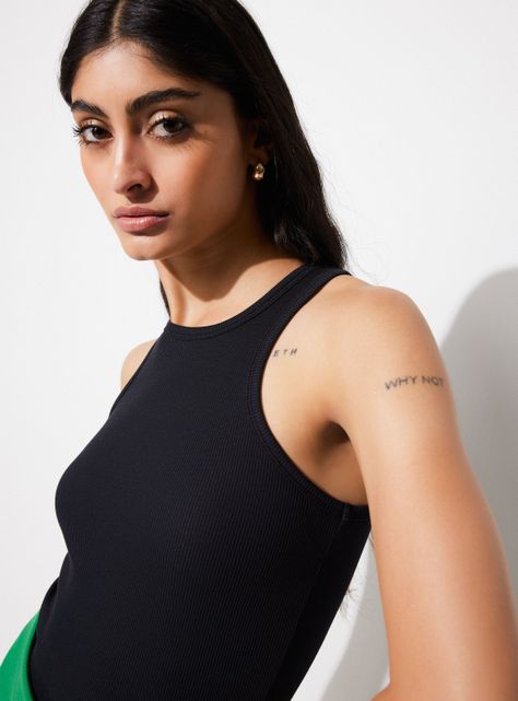 Polera Musculosa Acanalada Tipo Halter-2