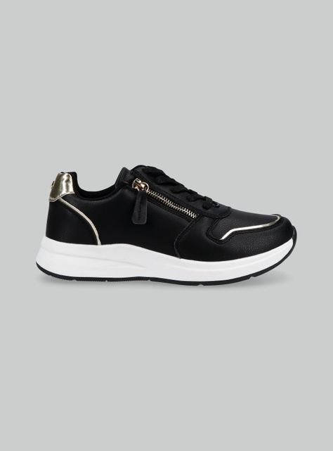 Zapatilla Urbana Acordonada con Cierre Metálico Mujer-1