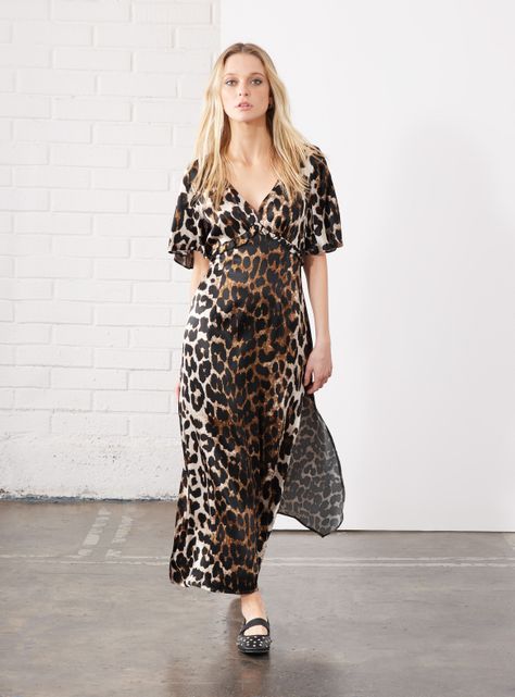 Vestido Satín Estampado Animal-4