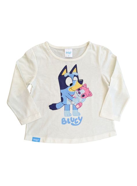 Polera Manga Larga Toddlera Oso Bluey-0