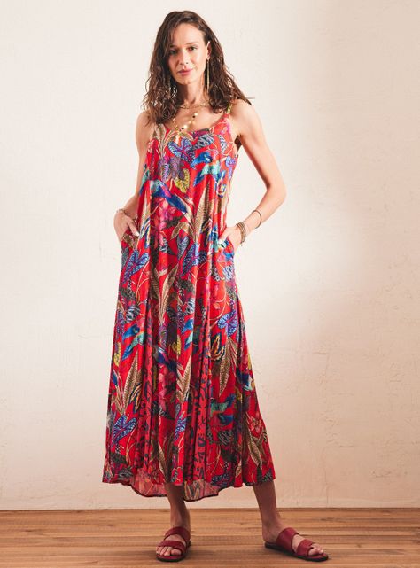 Vestido Estampado con Volumen en Ruedo-4