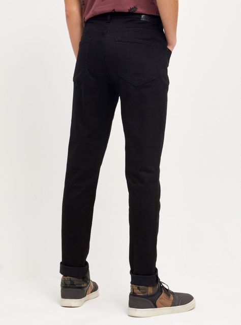 Jeans Casual Skinny Fit Negro-1