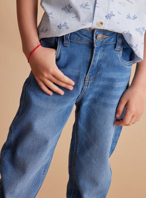 Jeans Básico Slim Fit con Lavado-1
