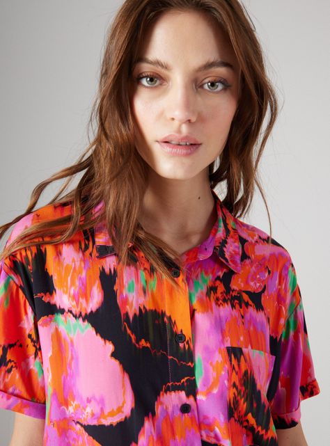 Blusa Guayabera Manga Corta Estampado-2