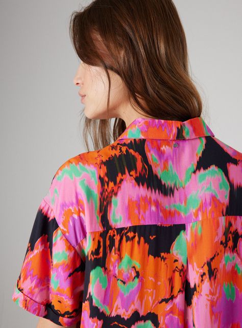 Blusa Guayabera Manga Corta Estampado-3