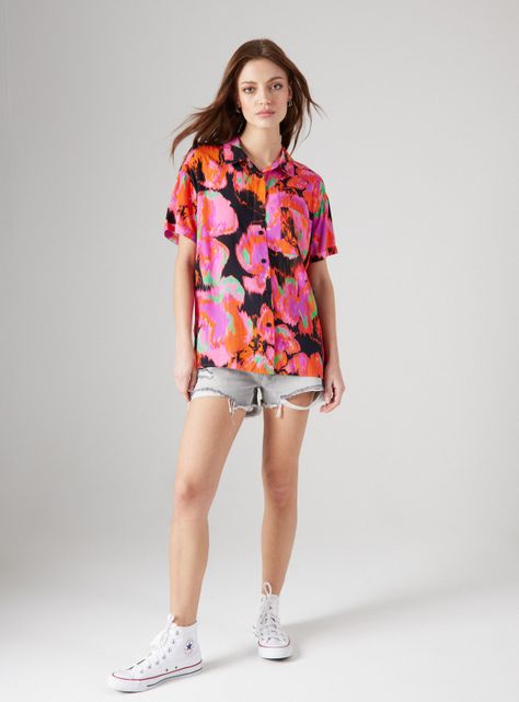 Blusa Guayabera Manga Corta Estampado-4
