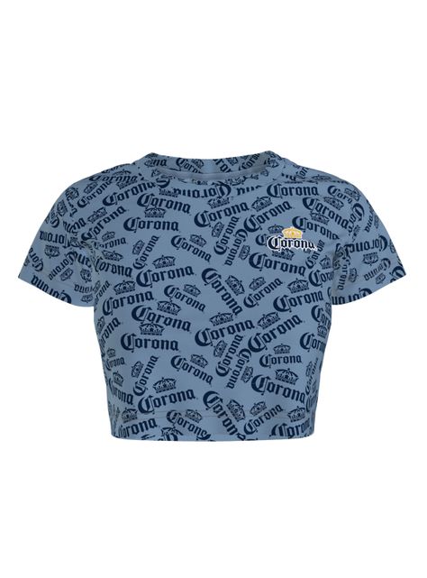 Polera Crop Top Manga Corta Corona-0