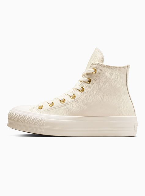 Zapatilla Urbana Logo All Star Lift Cuero Mujer-2