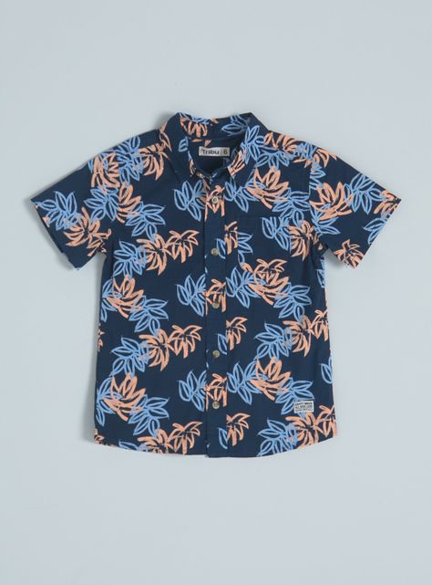 Camisa de Vestir Poplin Estampado Tropical-2