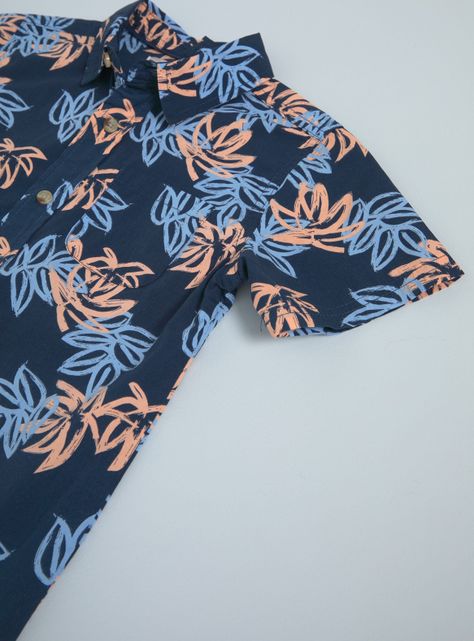 Camisa de Vestir Poplin Estampado Tropical-4