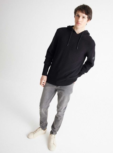 Sweater Textura Capucha-4