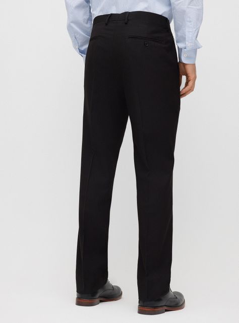 Pantalón de Vestir Clásico Azul Marino y Negro-1