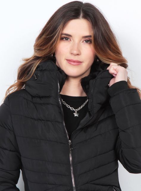 Parka Manga Larga con Capucha Interna y Pu en Costado-2
