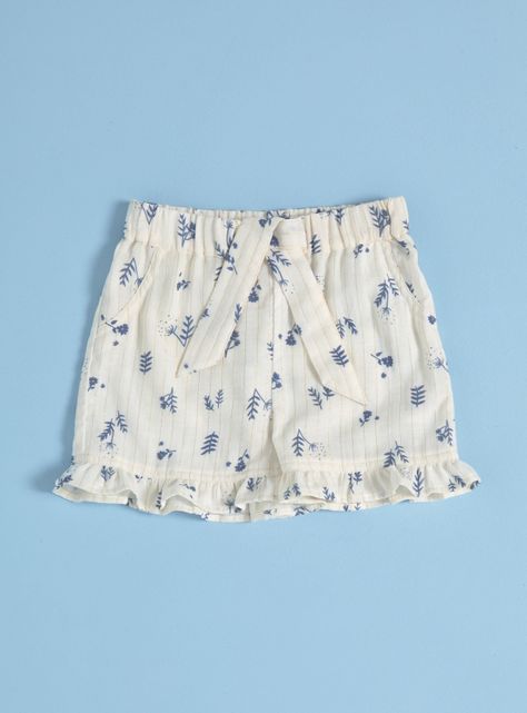 Short Estampado con Lurex y Vuelitos-2