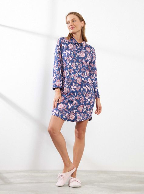 Camisa de Dormir Abotonado Full Print-4