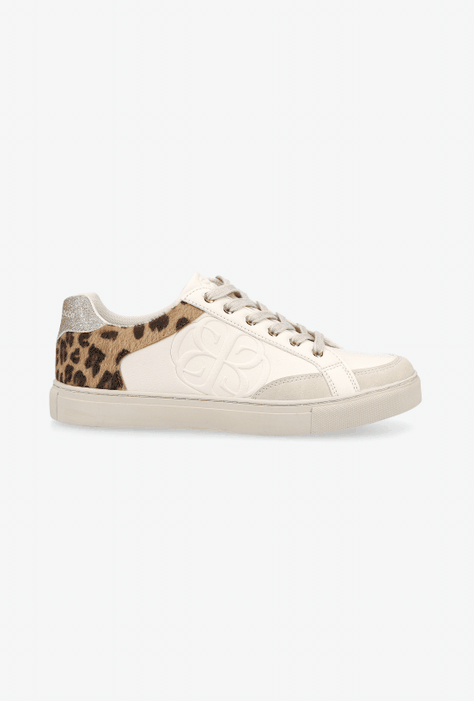 Zapatilla Urbana Efecto Cuero con Aplicación Brillo Mujer-4