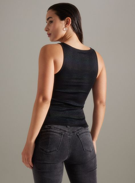 Polera Tank Rib Coating Brillante-1