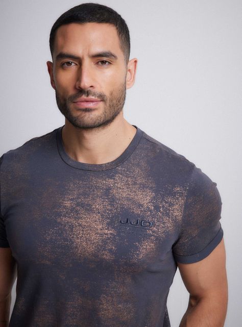 Polera Full Estampado Metalizado Cobre-2