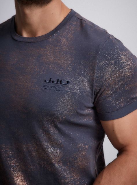 Polera Full Estampado Metalizado Cobre-3