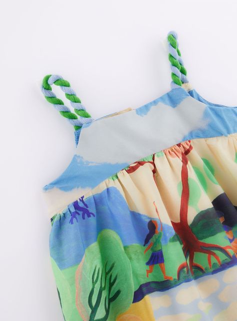 Vestido Niña con Ilustración de Paisaje-2