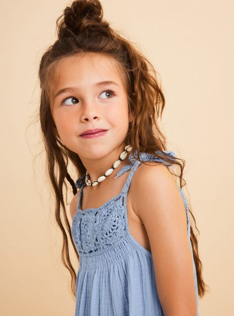 Vestido Muselina con Crochet-1