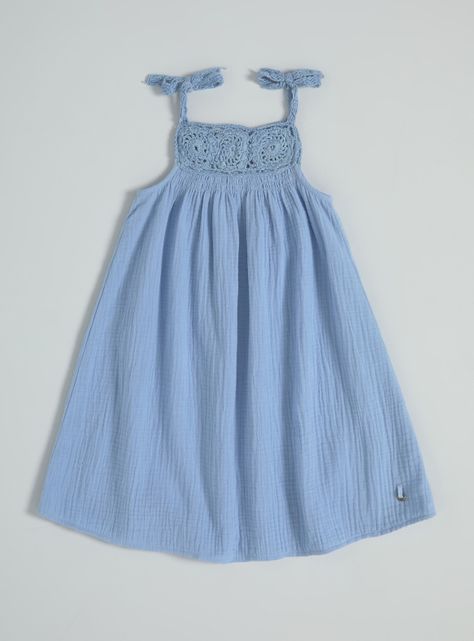 Vestido Muselina con Crochet-2