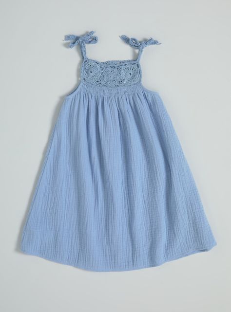 Vestido Muselina con Crochet-3