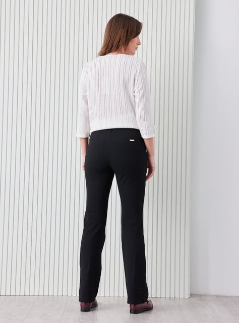 Pantalón Jacquard Elásticado Corte Recto-5