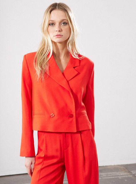 Blazer Crop con Botones-0