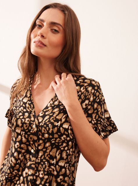 Pijama Camisa de Dormir Estampada-2