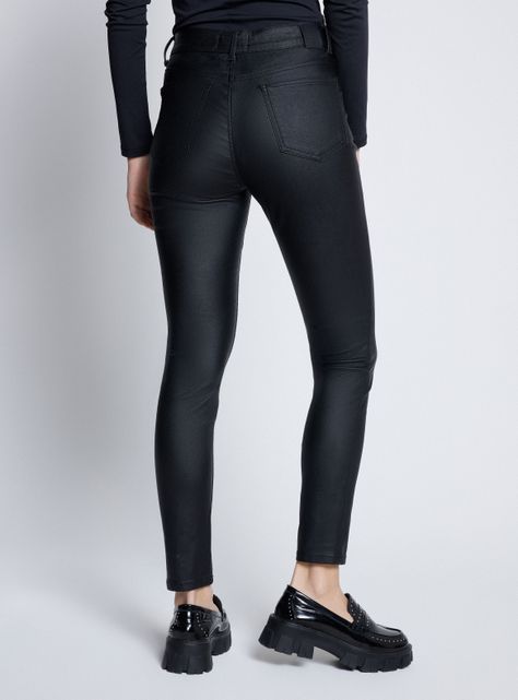 Pantalón Skinny Efecto Piel-1