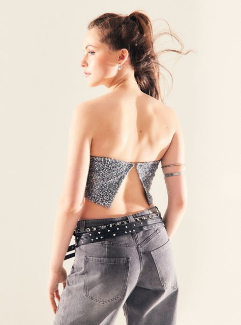 Polera Straples Crop Lentejuelas-2