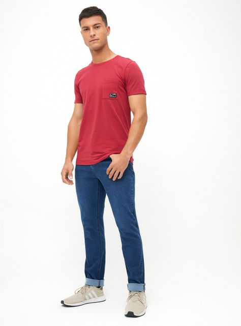 Jeans Liso con Cierre Focalizado-3