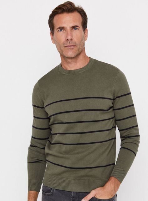 Sweater Cuello Caja Rayas-0