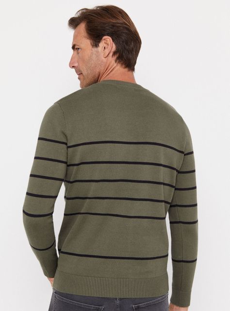 Sweater Cuello Caja Rayas-1