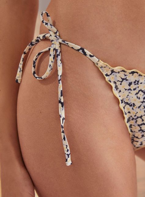 Calzón Bikini Lazos Estampado Blanco-1