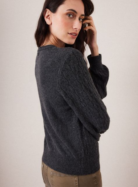 Sweater con Diseño Acanalado Frontal-3