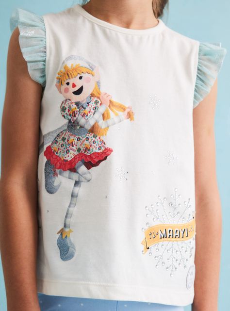 Polera con Mangas Tul y Strass Thai y Maayi-1