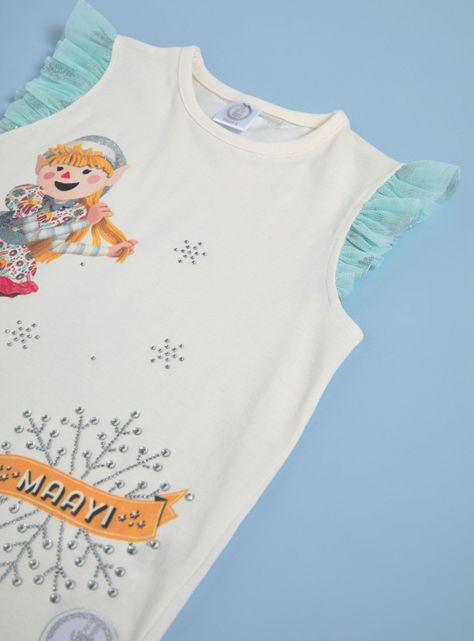 Polera con Mangas Tul y Strass Thai y Maayi-4