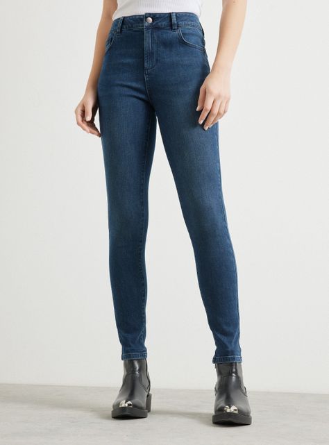 Jeans Skinny Liso Básico-0