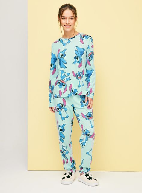 Pijama Largo Disney Stitch Full Print-4